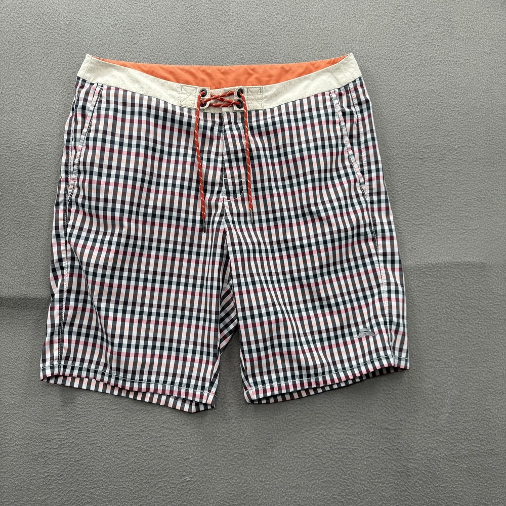 Tommy Bahama Board Shorts Mens 34 Multicolor Check Swim Trunks UnLined Beach
